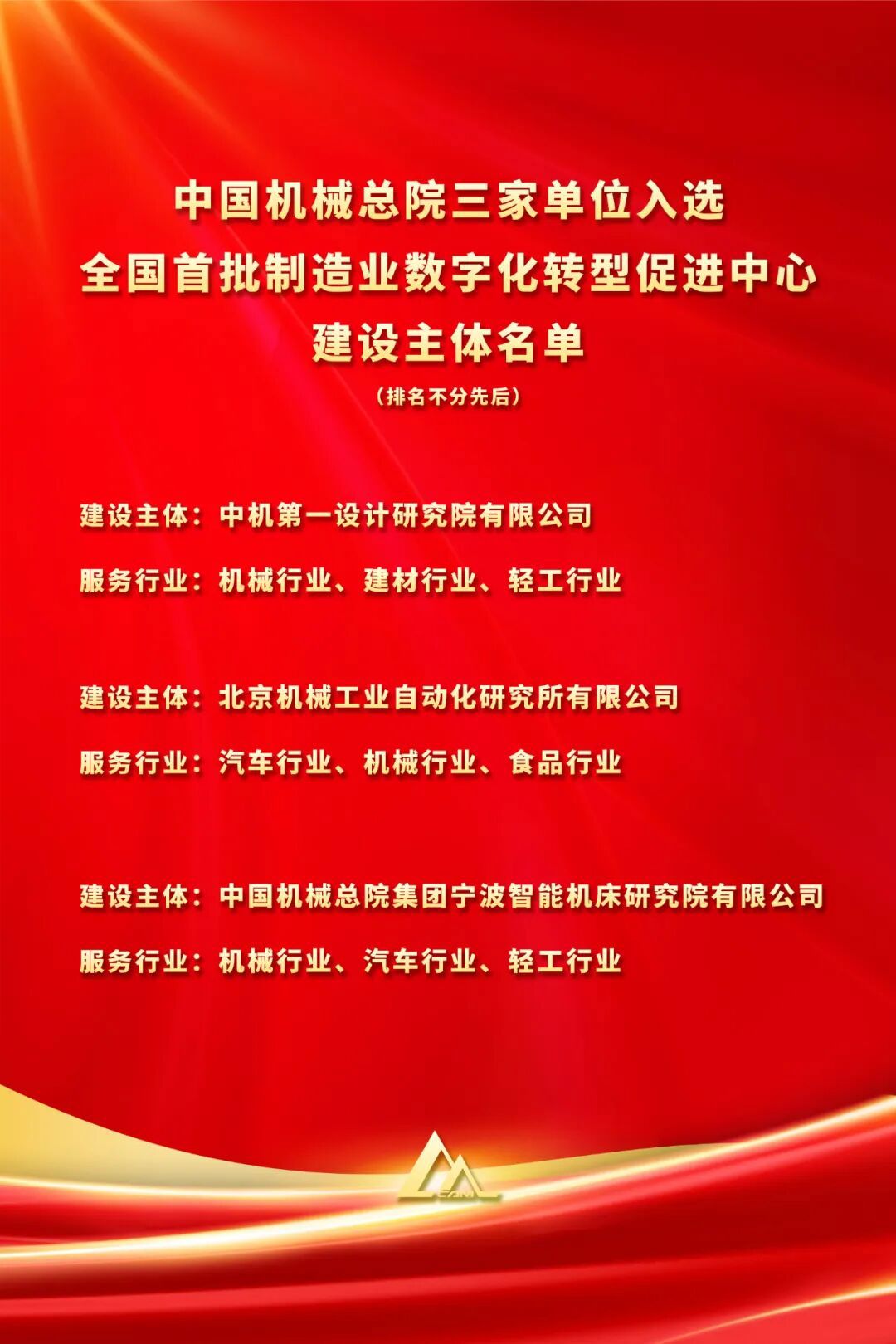 全国首批！中国MILAN.COM_米兰(中国)总院三家单位入选工信部首批制造业数字化转型促进中心建设主体名单